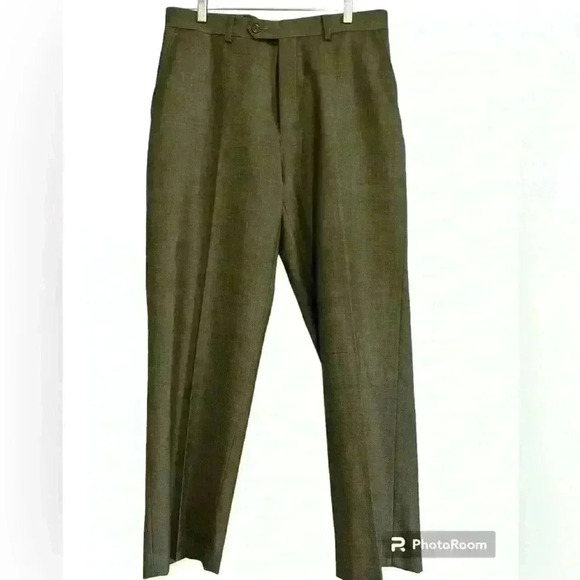 Chaps 100% wool brown dress slacks. Men’s size 33x30 - Picture 2 of 8